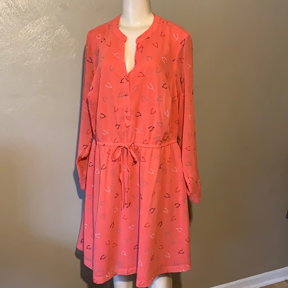 Modcloth Dresses & Skirts - #11. ModCloth size 1X orange dress with elastic waistband drawstring, Polyester